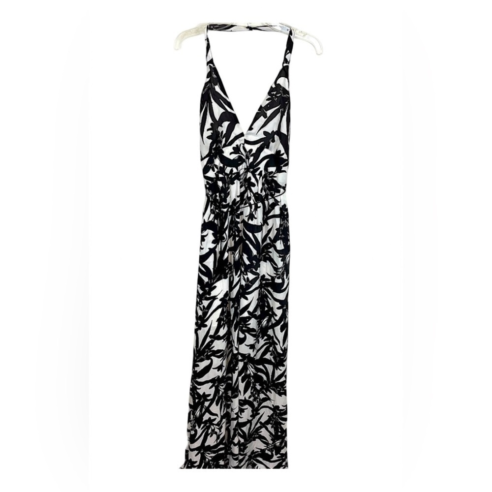 BB DAKOTA LARISSA BLACK & WHITE FLORAL MAXI DRESS